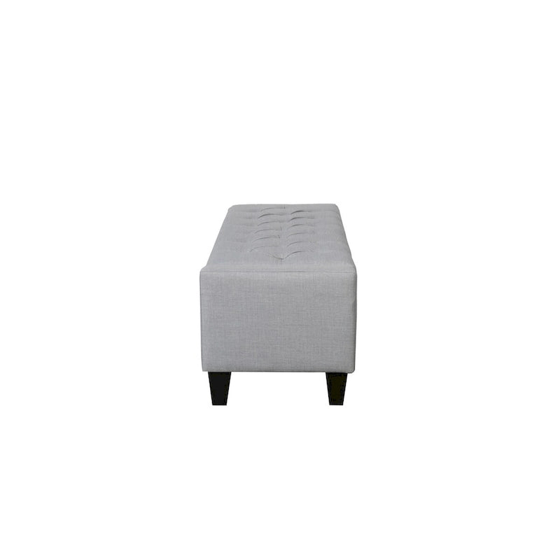 Fabric Button Tufted Storage Bench