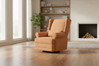 Swivel Recliner Chair with Extra Large Footrest, Grey