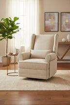 Swivel Recliner Chair with Extra Large Footrest, Grey