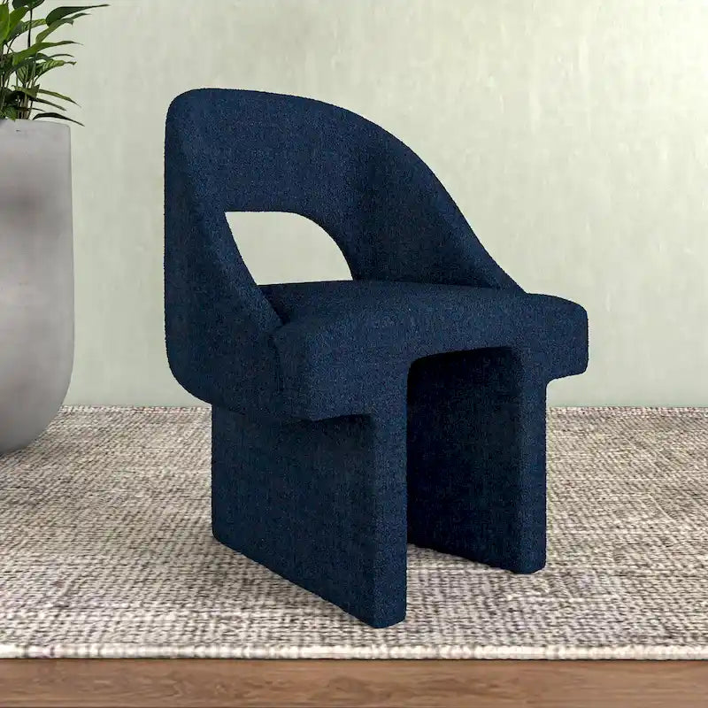 Boucle Modern Elegant Upholstered Accent Chair with MDF Wood Frame for Home Office Living Room & Bedroom