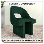Boucle Modern Elegant Upholstered Accent Chair with MDF Wood Frame for Home Office Living Room & Bedroom