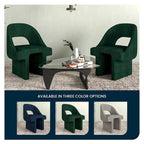 Boucle Modern Elegant Upholstered Accent Chair with MDF Wood Frame for Home Office Living Room & Bedroom