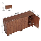 55 Sideboard Buffet Cabinet with Adjustable Shelving for Kitchen Dining Room