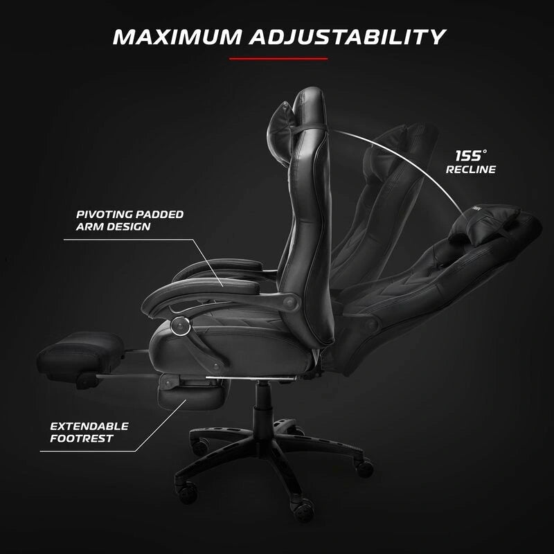 110 Pro Gaming Chair - Gaming Chair with Footrest, Ergonomic Computer Desk Chair
