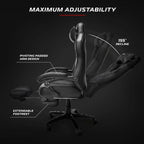 Gaming Chair - Gaming Chair with Footrest, Ergonomic Computer Desk Chair
