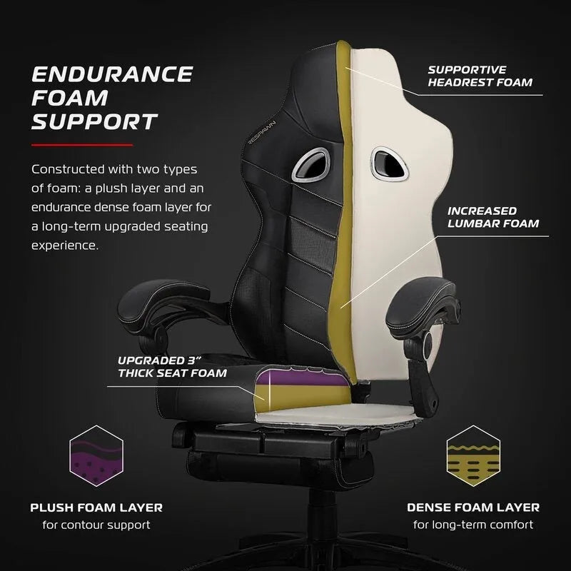 110 Pro Gaming Chair - Gaming Chair with Footrest, Ergonomic Computer Desk Chair