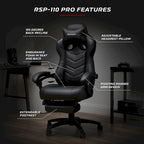 Gaming Chair - Gaming Chair with Footrest, Ergonomic Computer Desk Chair
