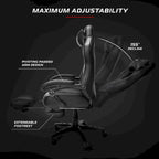 Gaming Chair - Gaming Chair with Footrest, Ergonomic Computer Desk Chair