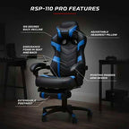 Gaming Chair - Gaming Chair with Footrest, Ergonomic Computer Desk Chair