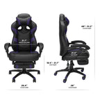 Gaming Chair - Gaming Chair with Footrest, Ergonomic Computer Desk Chair