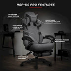 Gaming Chair - Gaming Chair with Footrest, Ergonomic Computer Desk Chair