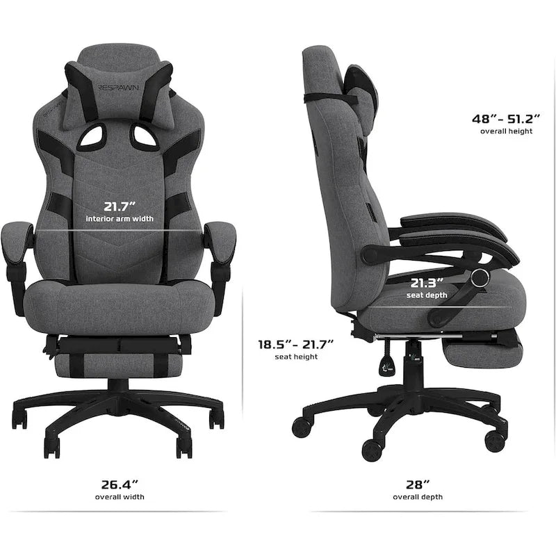 110 Pro Gaming Chair - Gaming Chair with Footrest, Ergonomic Computer Desk Chair