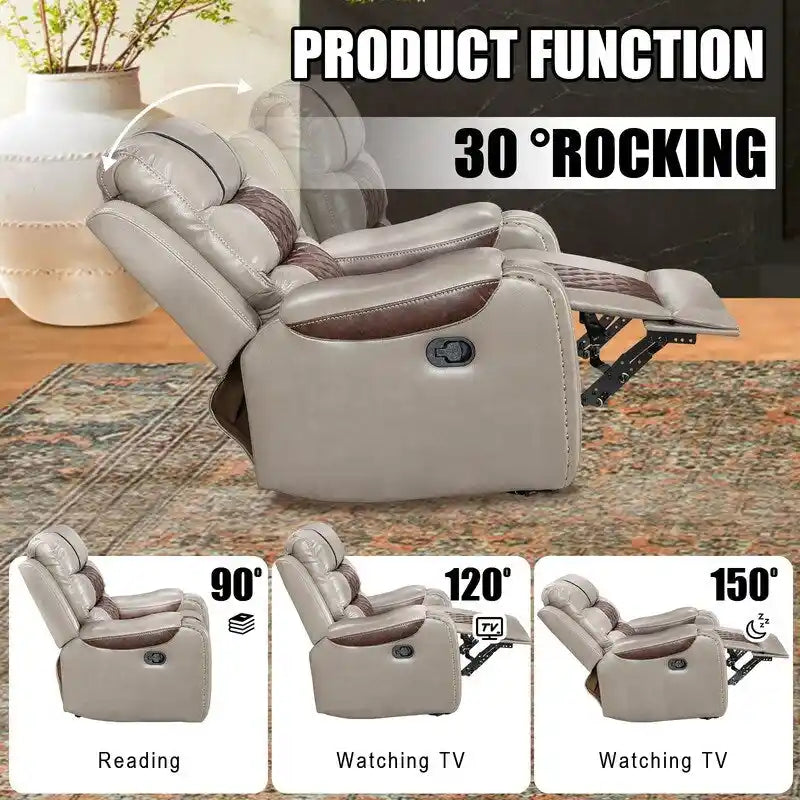 Big Size Faux Leather Recliner Chair for Living Room