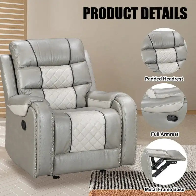 Big Size Faux Leather Recliner Chair for Living Room