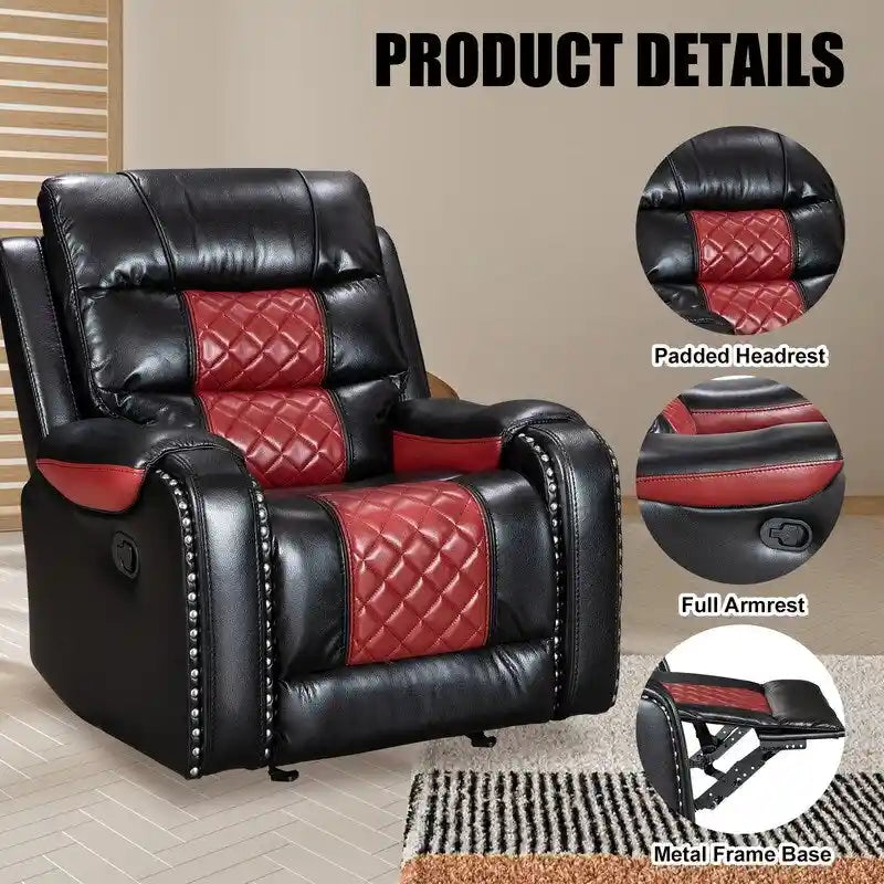 Big Size Faux Leather Recliner Chair for Living Room