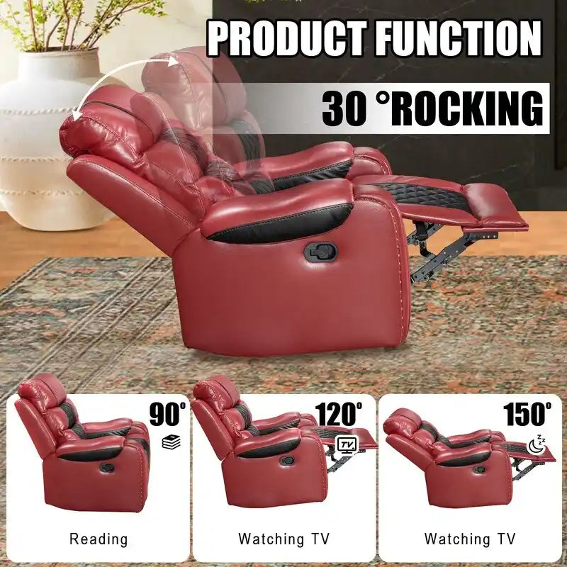 Big Size Faux Leather Recliner Chair for Living Room