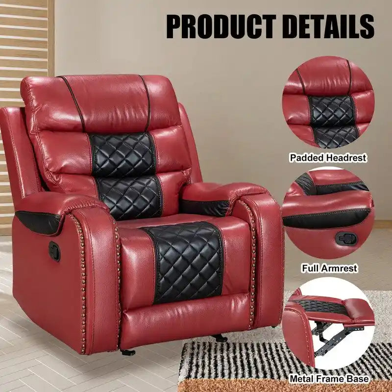 Big Size Faux Leather Recliner Chair for Living Room