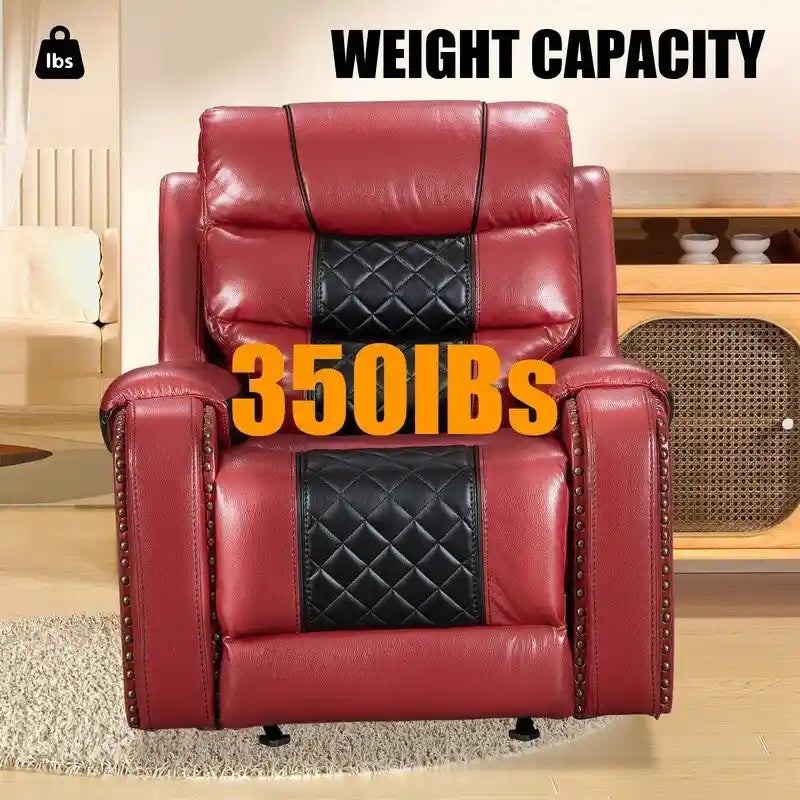 Big Size Faux Leather Recliner Chair for Living Room