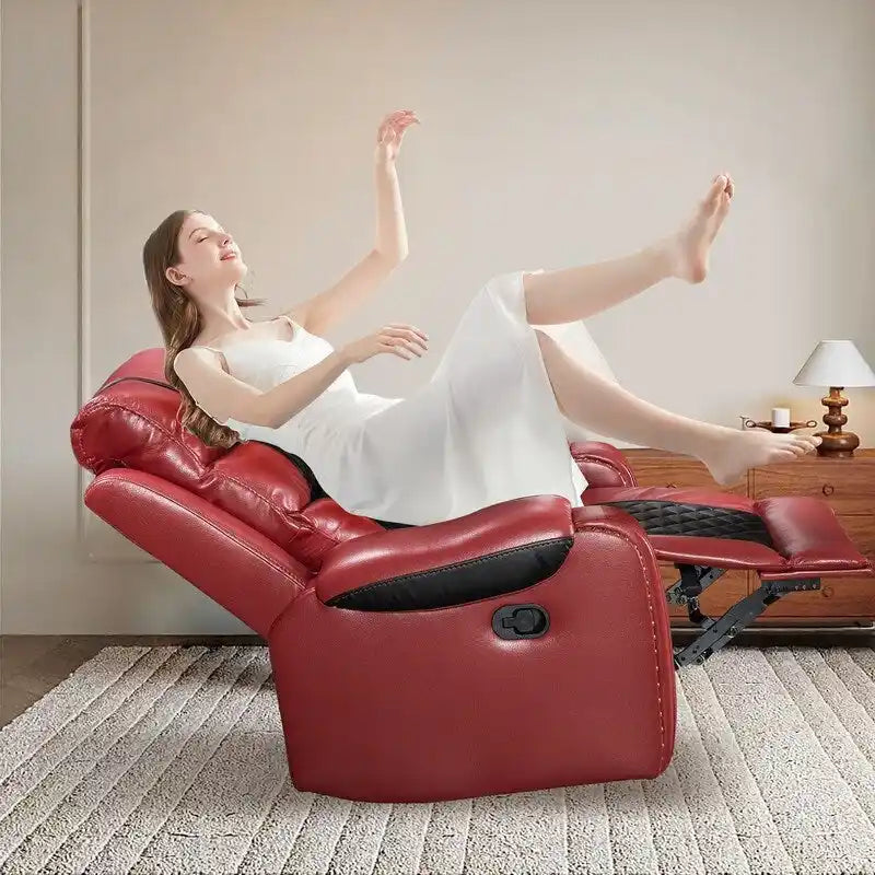 Big Size Faux Leather Recliner Chair for Living Room