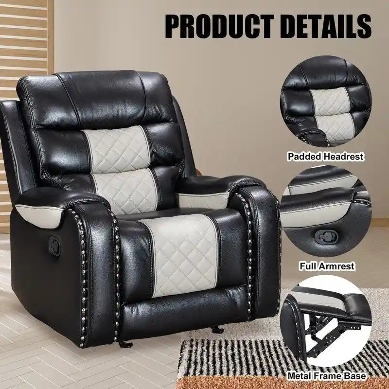 Big Size Faux Leather Recliner Chair for Living Room