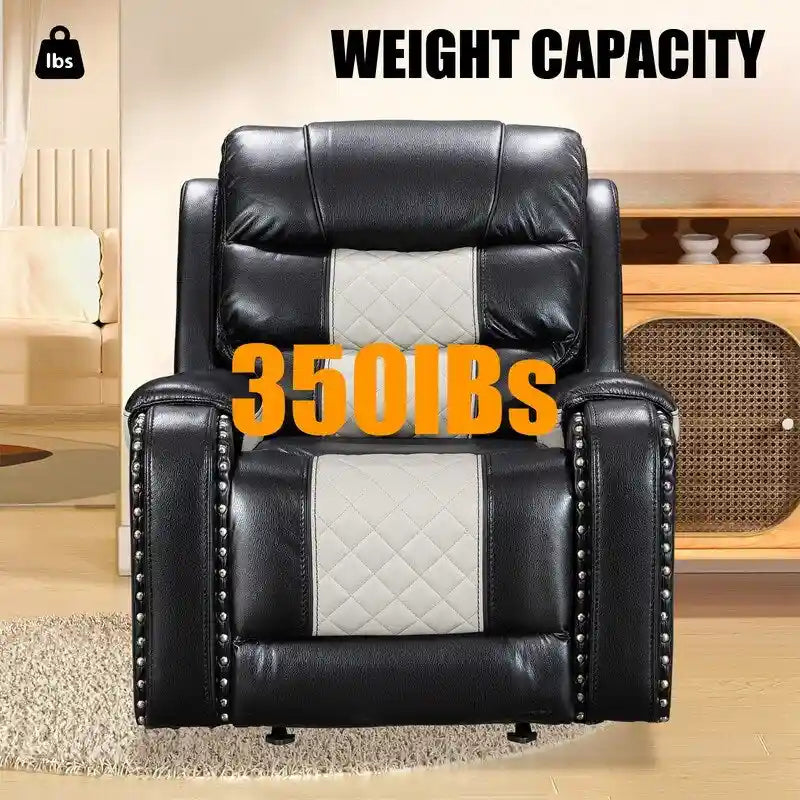 Big Size Faux Leather Recliner Chair for Living Room