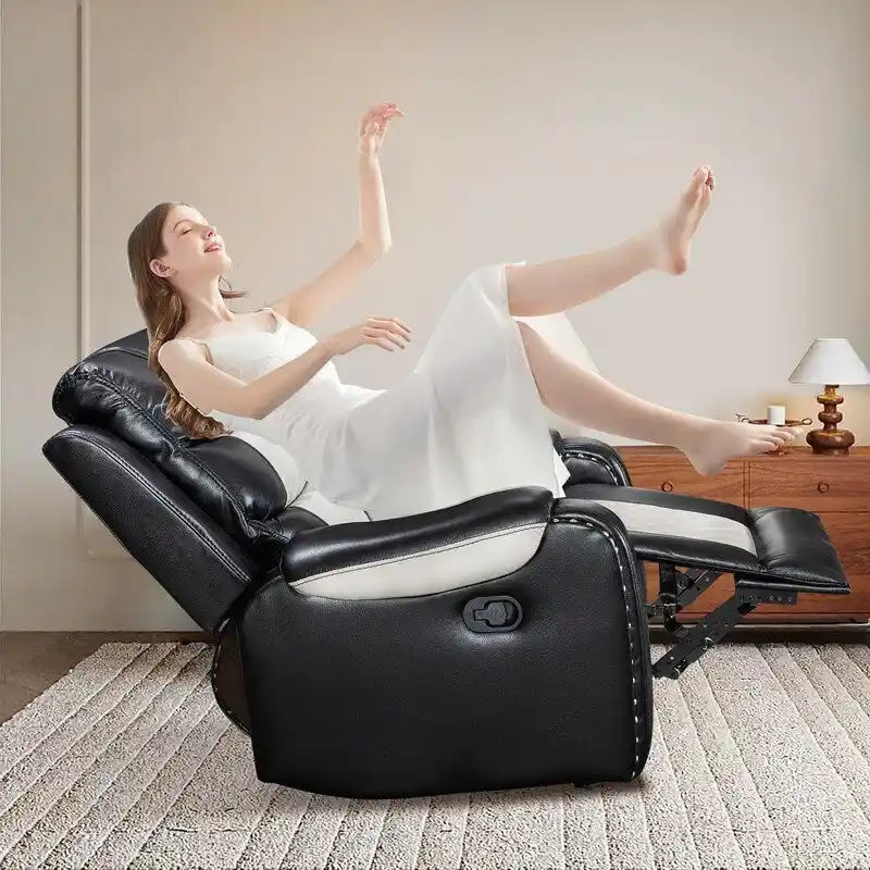 Big Size Faux Leather Recliner Chair for Living Room
