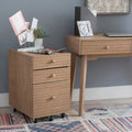 Wood 3 Drawer File Cabinet