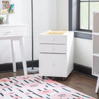 Wood 3 Drawer File Cabinet