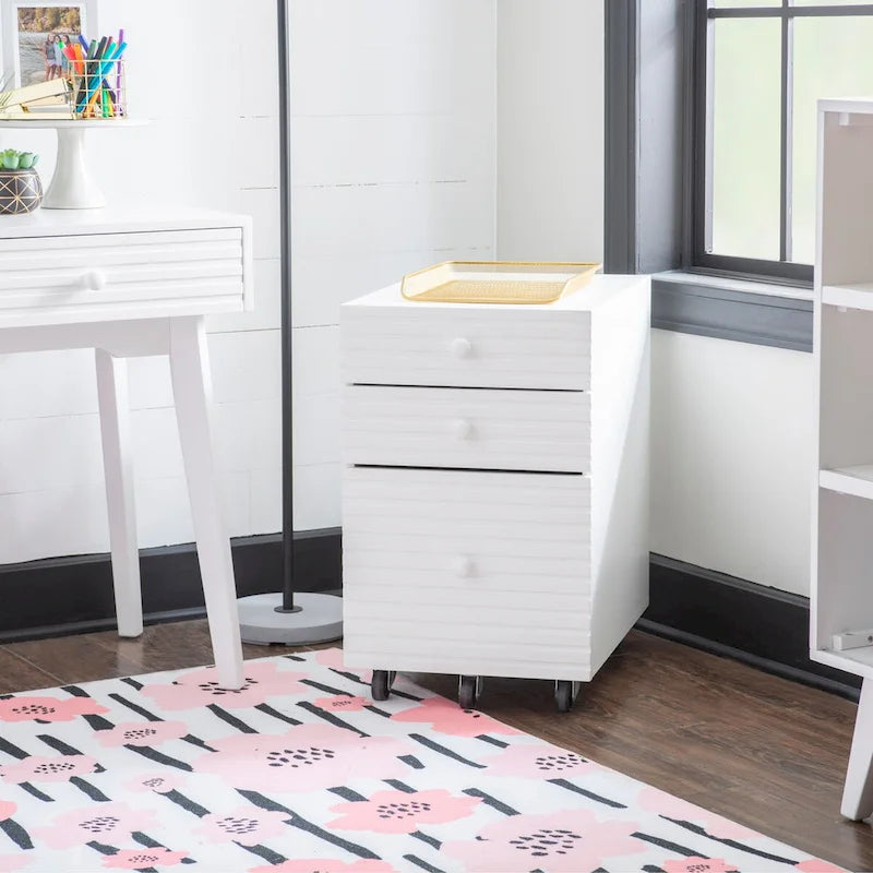 Wood 3 Drawer File Cabinet