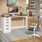 Modern Simple Computer Desk Study Writing Table with 5 Drawers